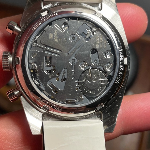 Silver and Black Chronograph Watch - Picture 2 of 12